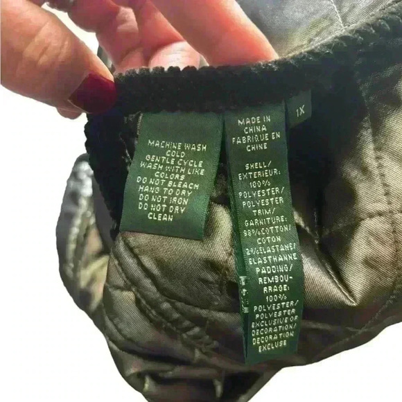 Ralph Lauren Vest Women's Size 1X Quilted Zip - Picture 7 of 7